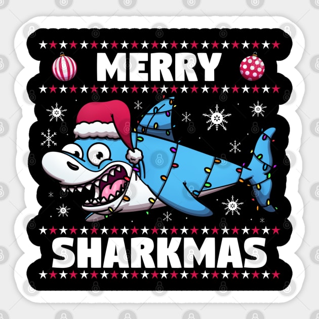 Merry Sharkmas Sticker by TheMaskedTooner